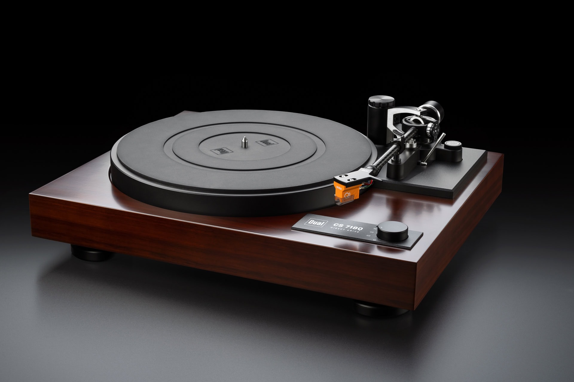 CS 718Q Walnuss Turntable